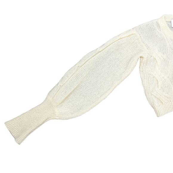 Greta Boldini Eclaire Ivory Mohair Merino Wool Balloon Sleeve Sweater XS Italy - Picture 12 of 16